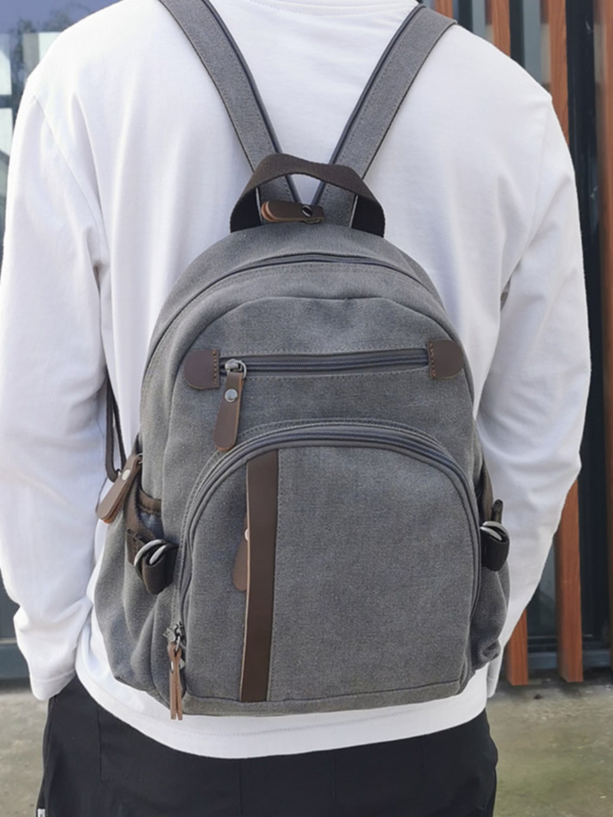 Books - Small Canvas Backpack Leisure Sports Multi-Functional