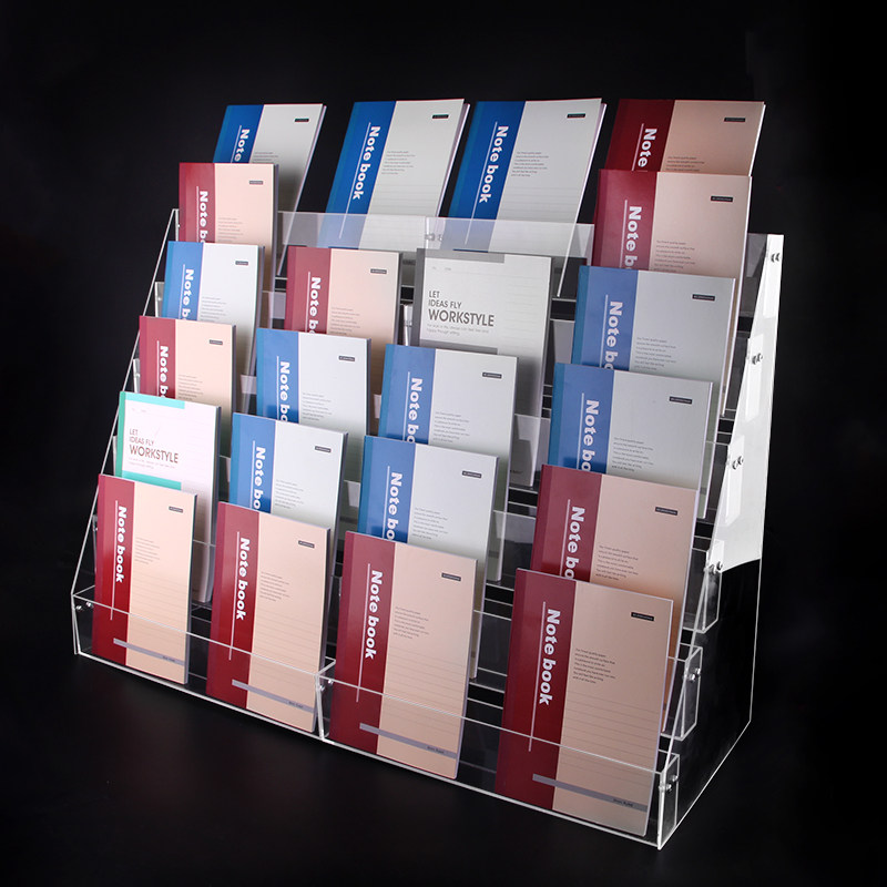 Stepped Clear Acrylic Notebook - Clear Acrylic Book Stand Holder ulasan dan harga