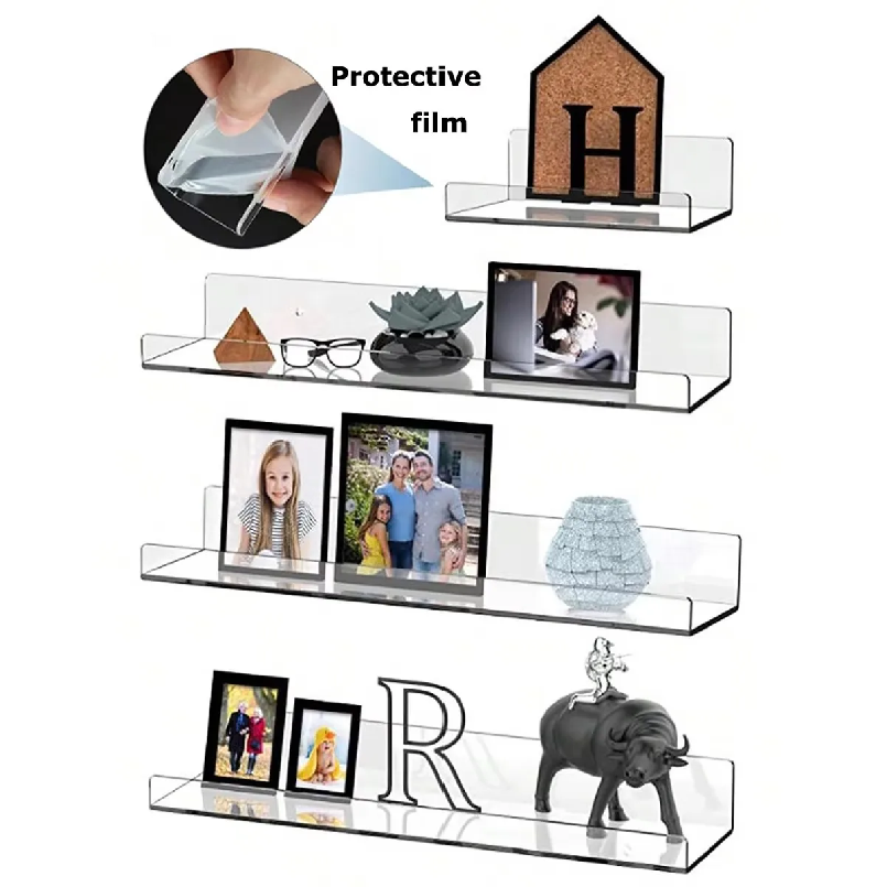 2pc Clear Acrylic Storage Rack - Clear Acrylic Book Stand Holder ulasan dan harga