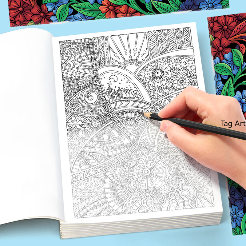 Adult Meditation, Stress Relie - Adult Coloring Book Stress Relief ulasan dan harga