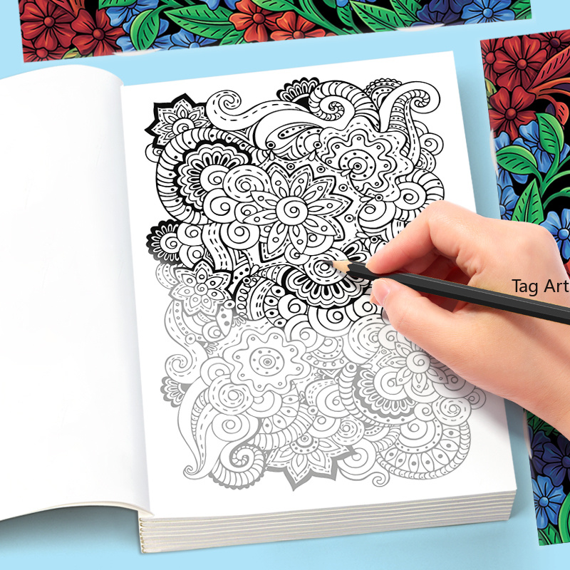 Adult Meditation, Stress Relie - Adult Coloring Book Stress Relief ulasan dan harga