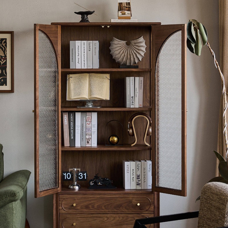 Nordic solid wood with cabinet - Books ulasan dan harga