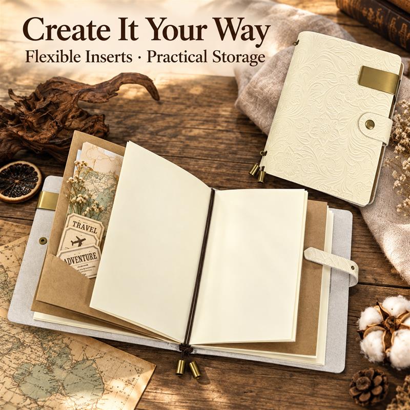 Top Grain Leather A6 Printed T - Vintage Leather Journal Notebook ulasan dan harga