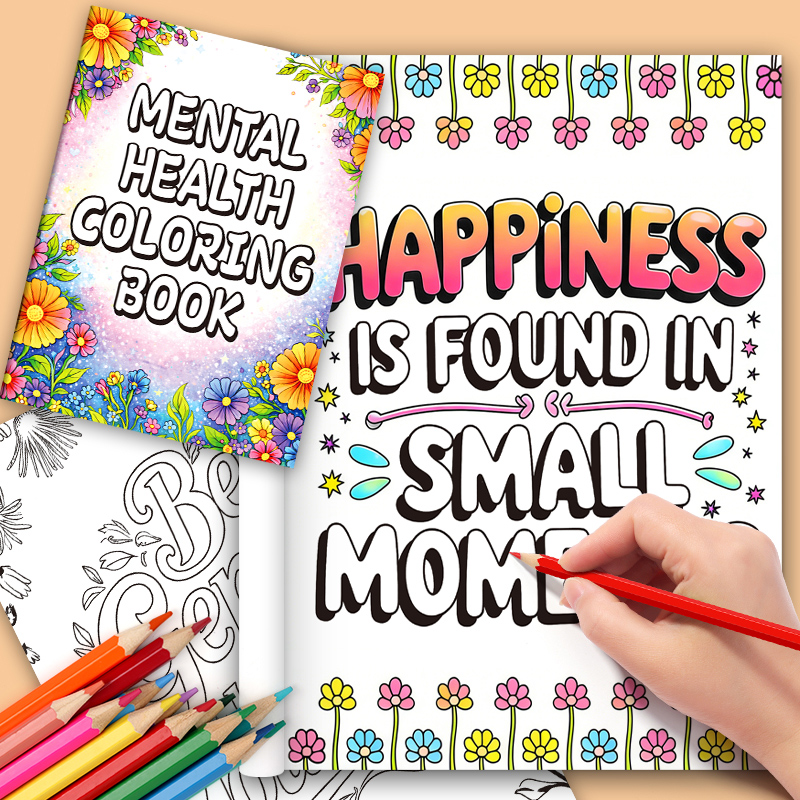 32 Pages Mental Health Colorin - Adult Coloring Book Stress Relief ulasan dan harga