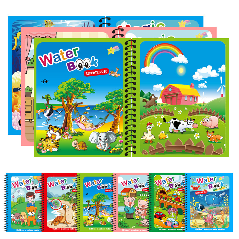 Montessori Toys Reusable Color - Reusable Water Magic Coloring Book ulasan dan harga