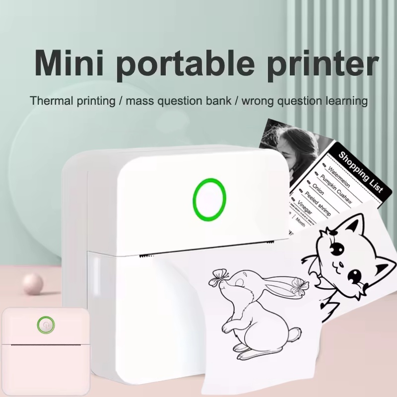 Mini Portabl Printer Inkless S - Mini Pocket Thermal Printer Paper Roll ulasan dan harga