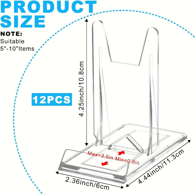 5/12pcs Clear Acrylic Display  - Clear Acrylic Book Stand Holder ulasan dan harga