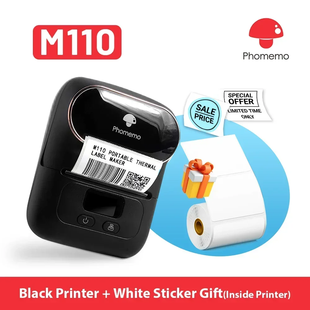 Phomemo M110 Mini Portable Pri - Mini Pocket Thermal Printer Paper Roll ulasan dan harga