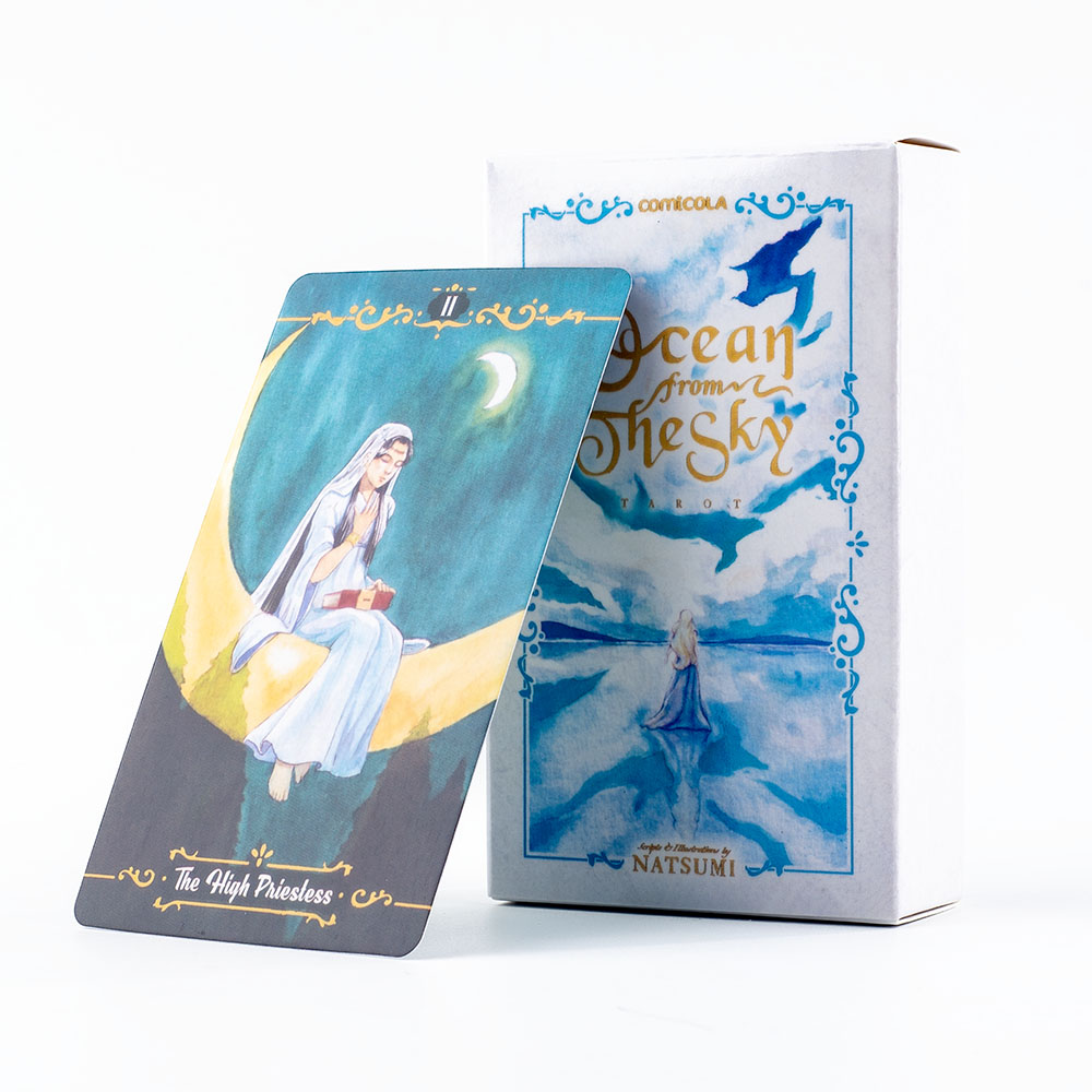 10.3*6cm Hand-Painted Watercol - Tarot Deck With Guidebook ulasan dan harga