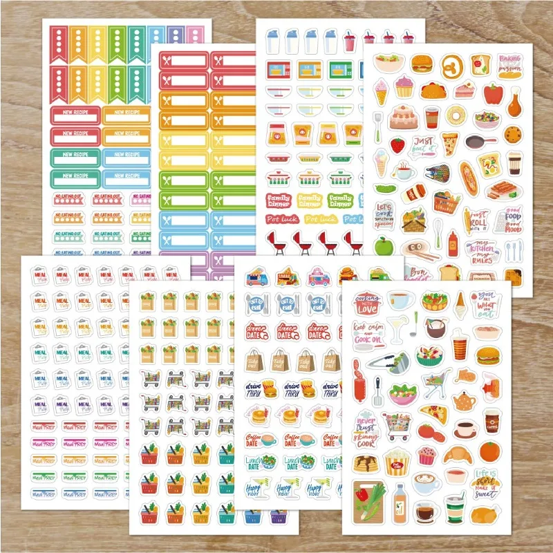 Food Planning Stickers Station - Stationery Books ulasan dan harga