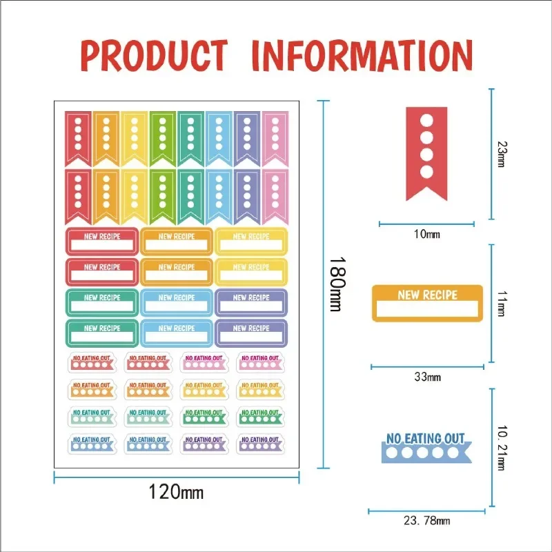 Food Planning Stickers Station - Stationery Books ulasan dan harga