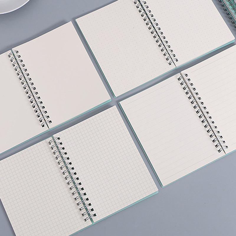 A6 A5 B5 A4 Green Spiral Book  - A5 Spiral Dotted Grid Notebook ulasan dan harga