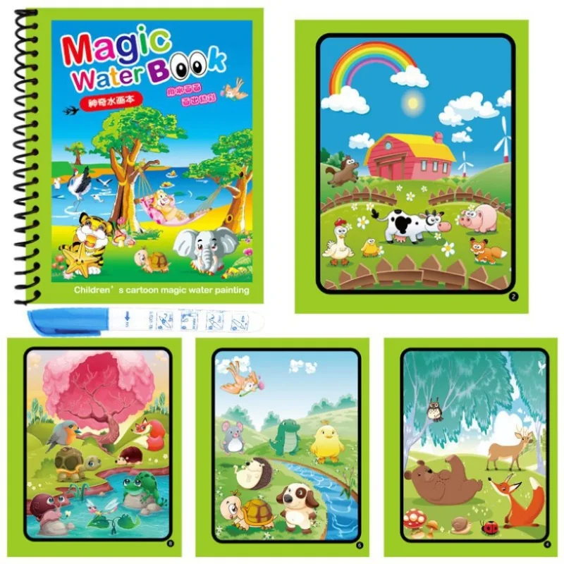 1Pc Reusable Magic Water Book  - Reusable Water Magic Coloring Book ulasan dan harga