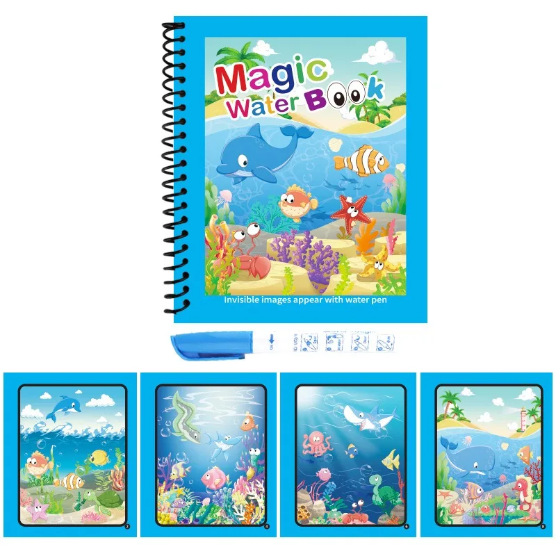 1Pc Reusable Magic Water Book  - Reusable Water Magic Coloring Book ulasan dan harga