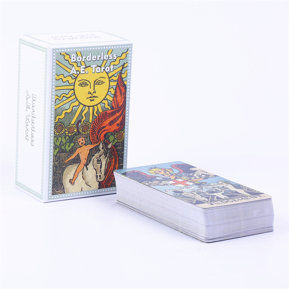 12*7cm Borderless A.E. Tarot D - Tarot Deck With Guidebook ulasan dan harga