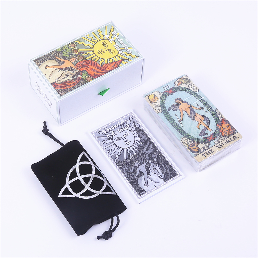 12*7cm Borderless A.E. Tarot D - Tarot Deck With Guidebook ulasan dan harga