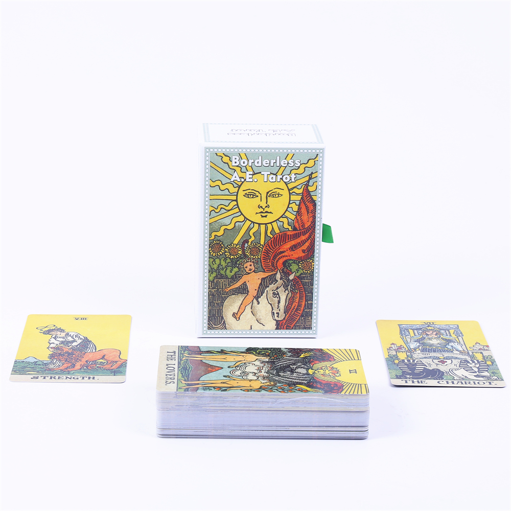 12*7cm Borderless A.E. Tarot D - Tarot Deck With Guidebook ulasan dan harga
