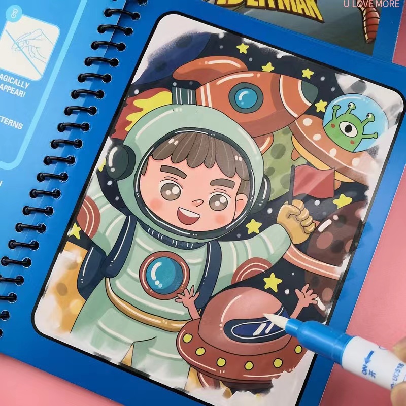 1Pcs Magical Book Water Drawin - Reusable Water Magic Coloring Book ulasan dan harga