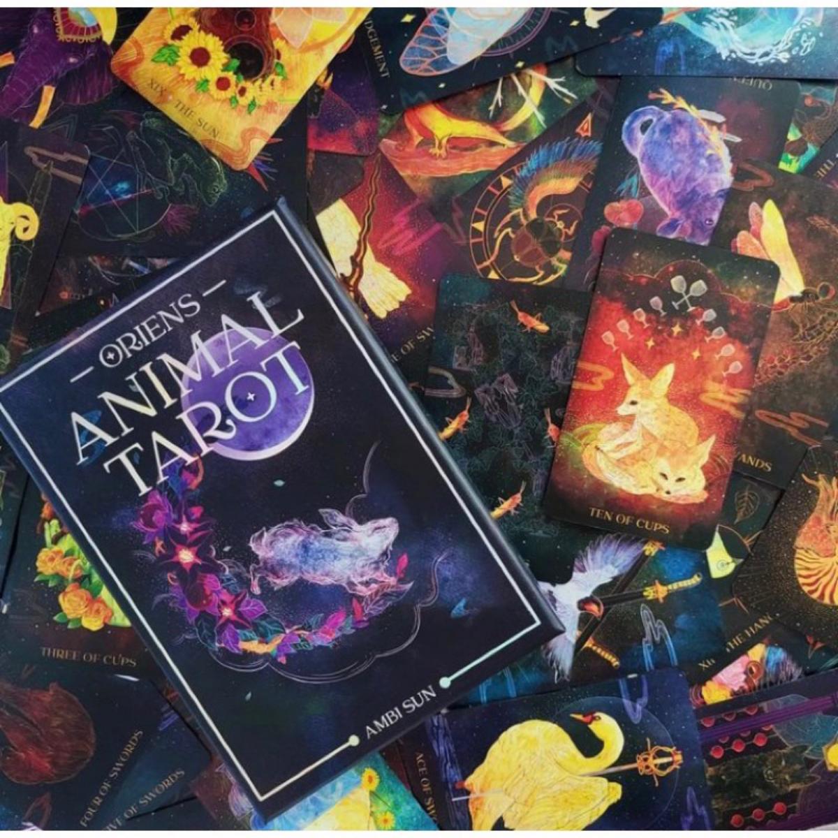 12x7 Cm Oriens Animal Tarot 78 - Tarot Deck With Guidebook ulasan dan harga