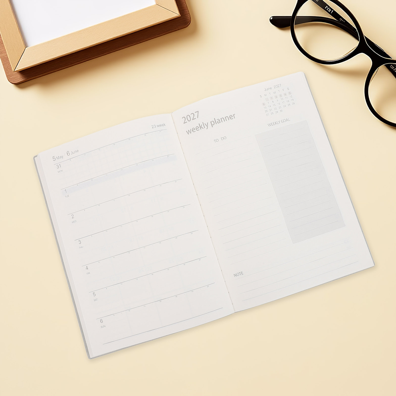 2027 Professional Planner Note - A5 Spiral Dotted Grid Notebook ulasan dan harga