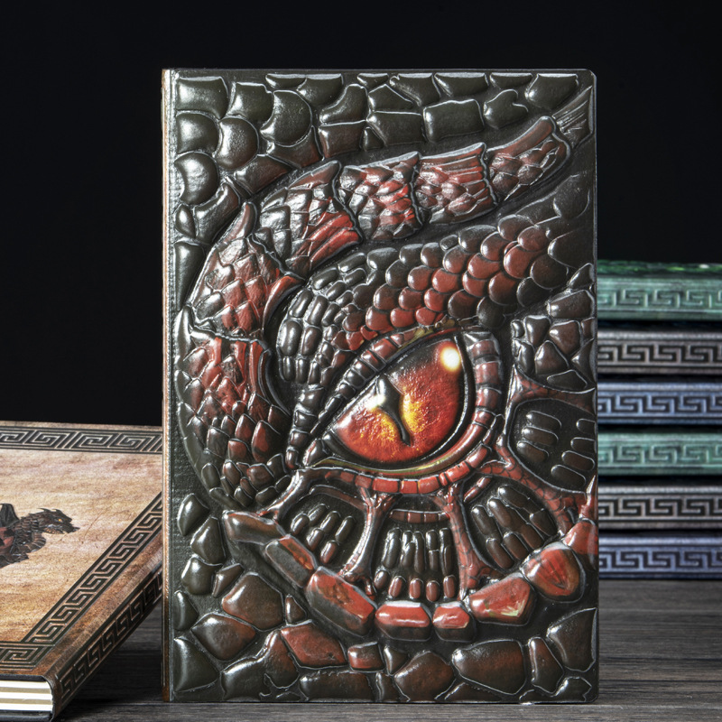 A5 Vintage Dragon Embossed Lea - Vintage Leather Journal Notebook ulasan dan harga