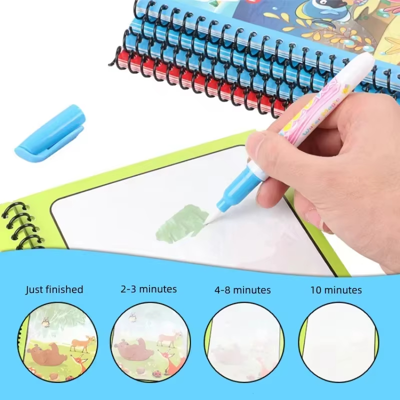 Reusable Coloring Water with W - Reusable Water Magic Coloring Book ulasan dan harga
