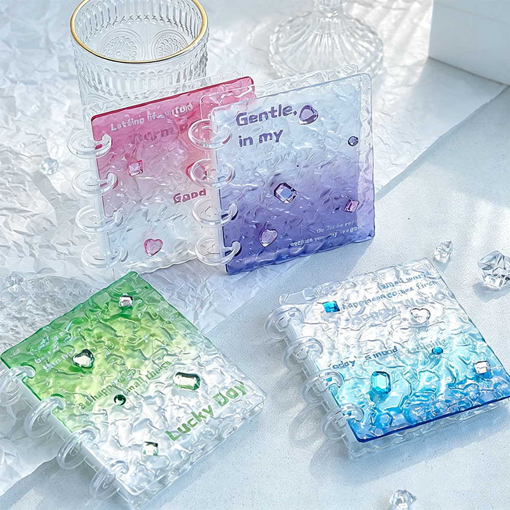 Water Ripple Gradient Acrylic  - Kpop Photo Card Binder 3 Inch ulasan dan harga