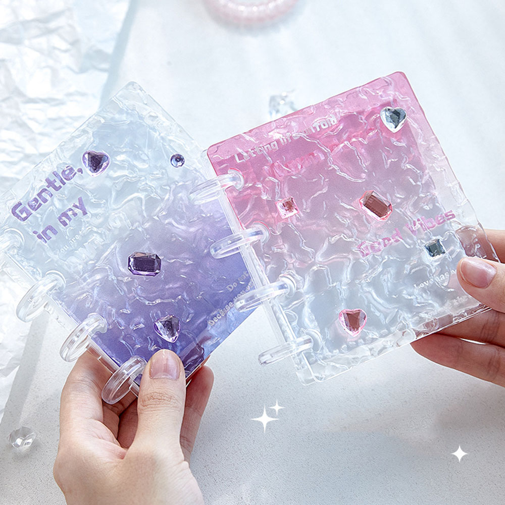 Water Ripple Gradient Acrylic  - Kpop Photo Card Binder 3 Inch ulasan dan harga