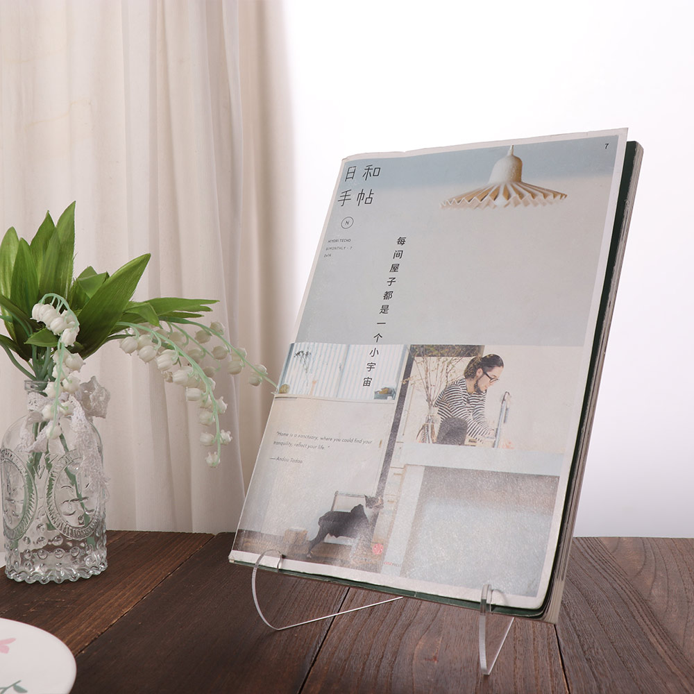 Tablet Holder Acrylic Flat Pla - Clear Acrylic Book Stand Holder ulasan dan harga