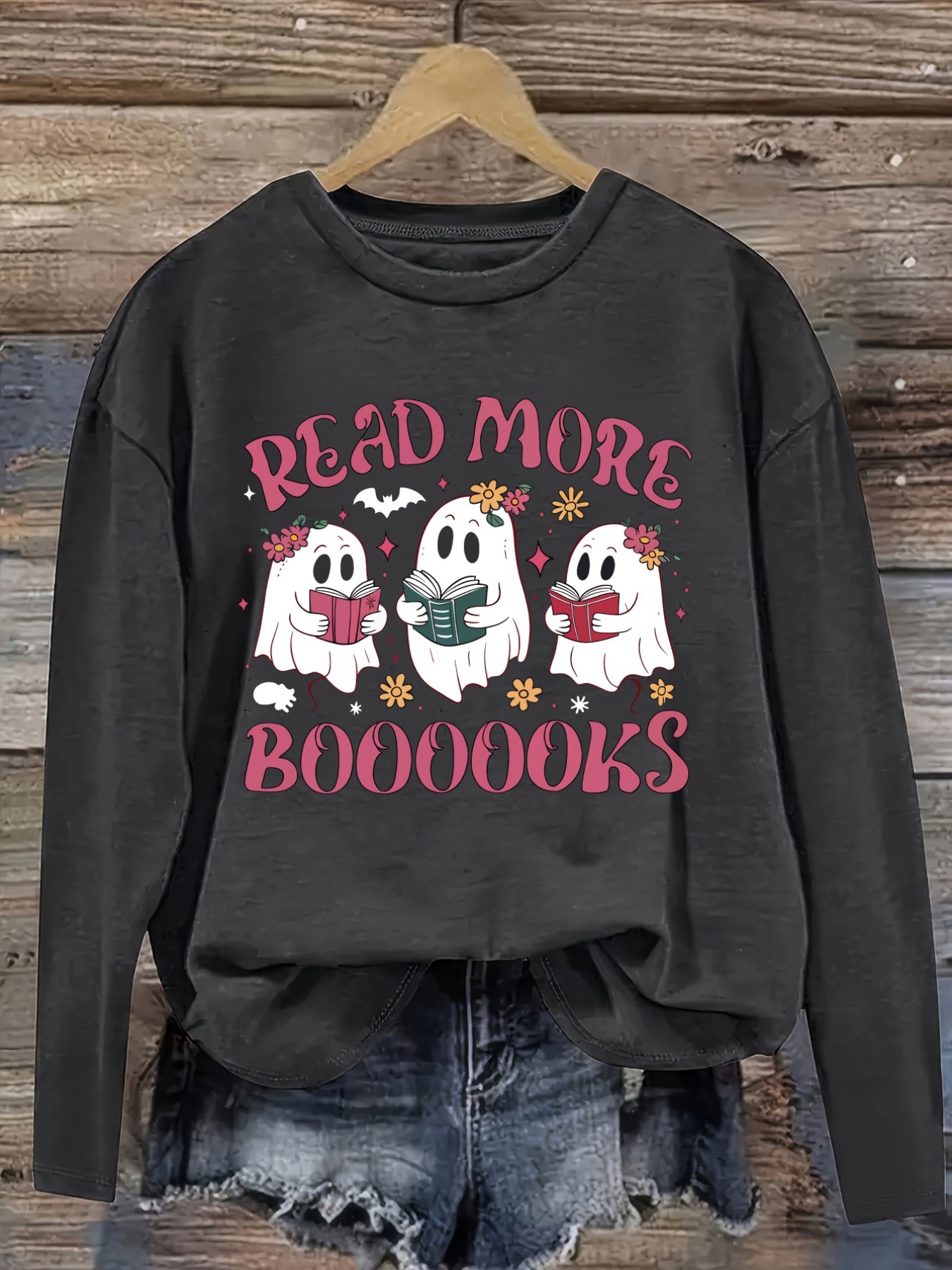 Women's Casual Long Sleeve Cre - Books ulasan dan harga