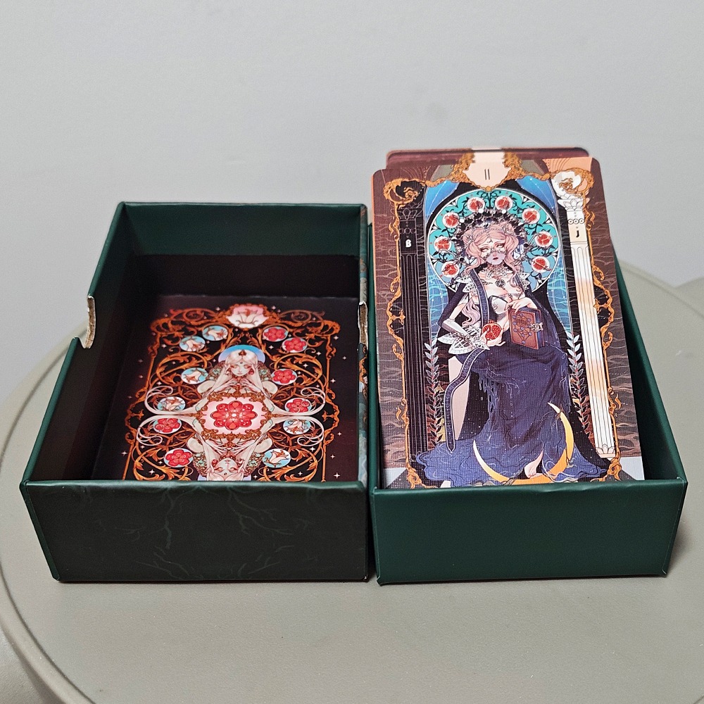 Double-embossed with Gorgeous  - Tarot Deck With Guidebook ulasan dan harga