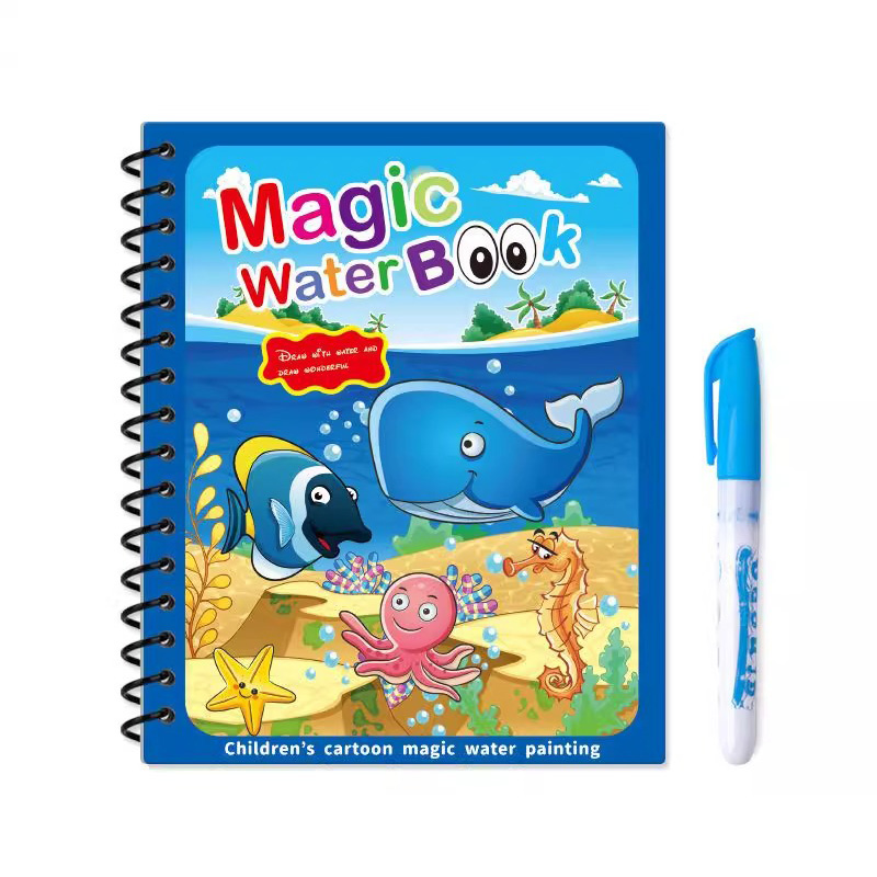 Magic Water Book with Pen Draw - Reusable Water Magic Coloring Book ulasan dan harga