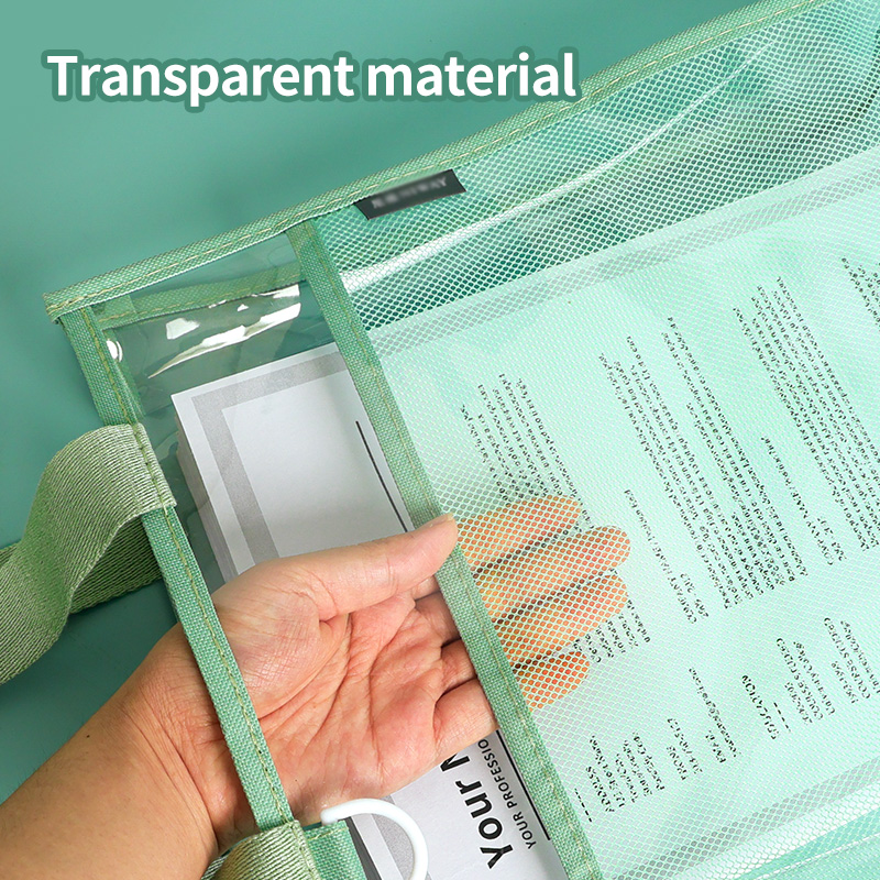 HUAJIE Transparent File Bag, L - Stationery Books ulasan dan harga