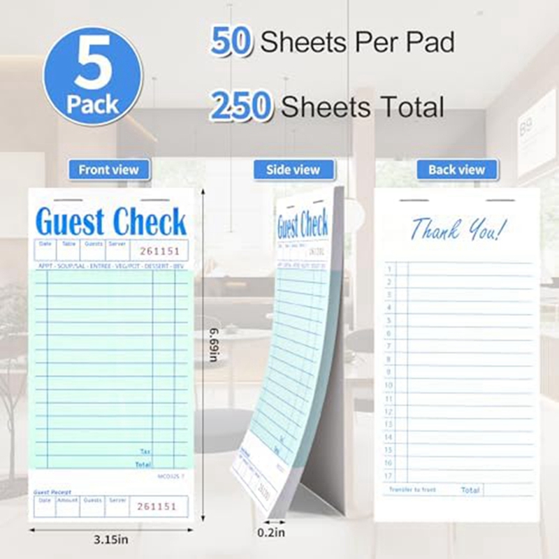5 Pack Guest Check Books, Serv - Books ulasan dan harga