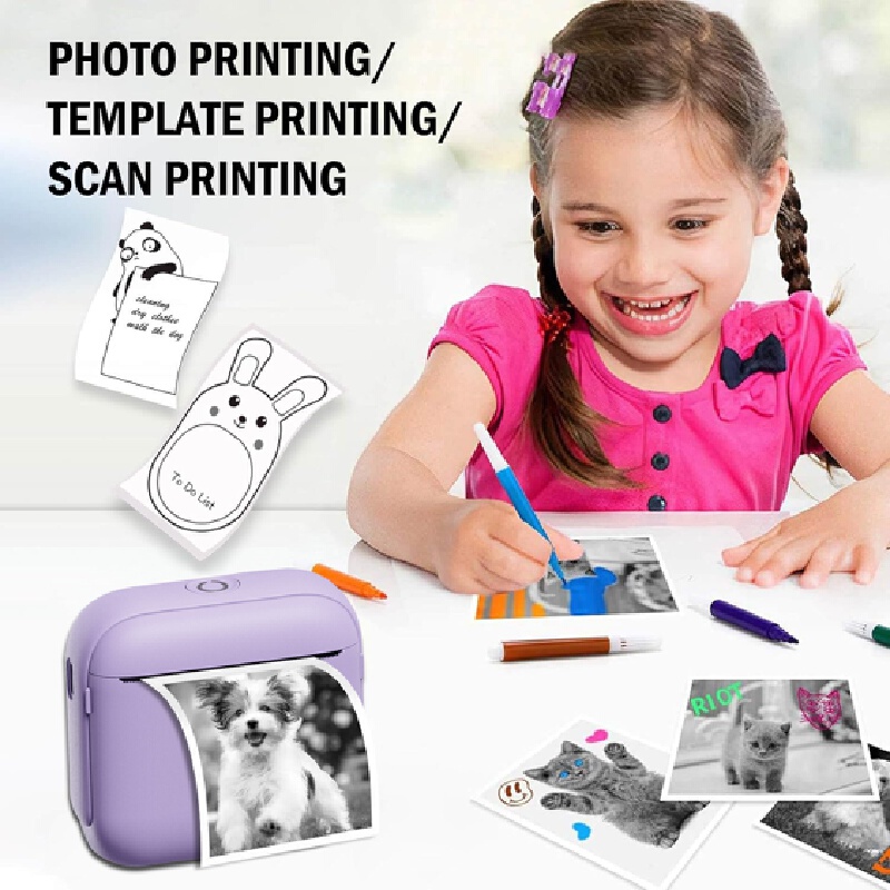 Mini Pocket Bluetooth Inkless  - Mini Pocket Thermal Printer Paper Roll ulasan dan harga