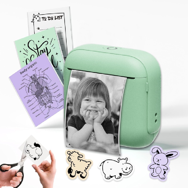 Mini Pocket Bluetooth Inkless  - Mini Pocket Thermal Printer Paper Roll ulasan dan harga