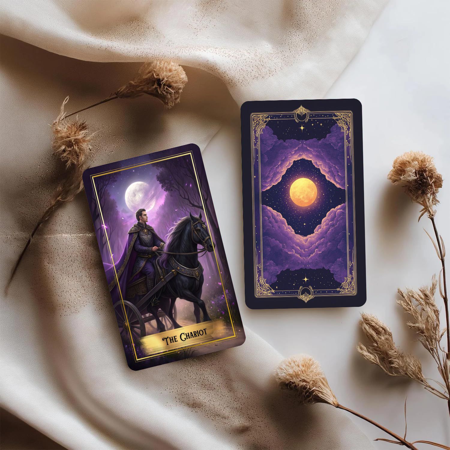 Purple Moon Tarot Cards Deck w - Tarot Deck With Guidebook ulasan dan harga