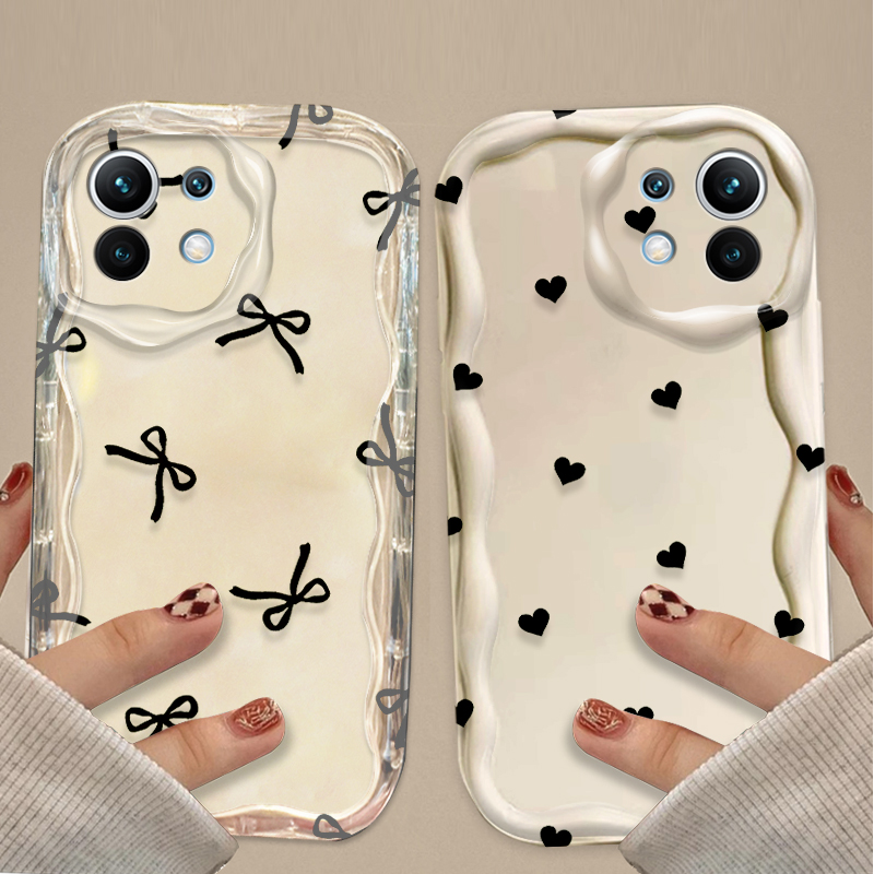 Black Bowknot love Heart Case  - Magazines ulasan dan harga