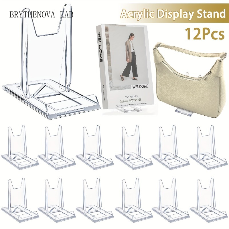 12pcs 5/ Clear Acrylic Display - Clear Acrylic Book Stand Holder ulasan dan harga