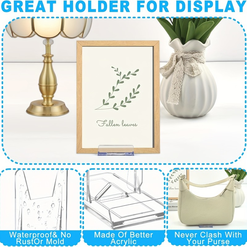 12pcs 5/ Clear Acrylic Display - Clear Acrylic Book Stand Holder ulasan dan harga