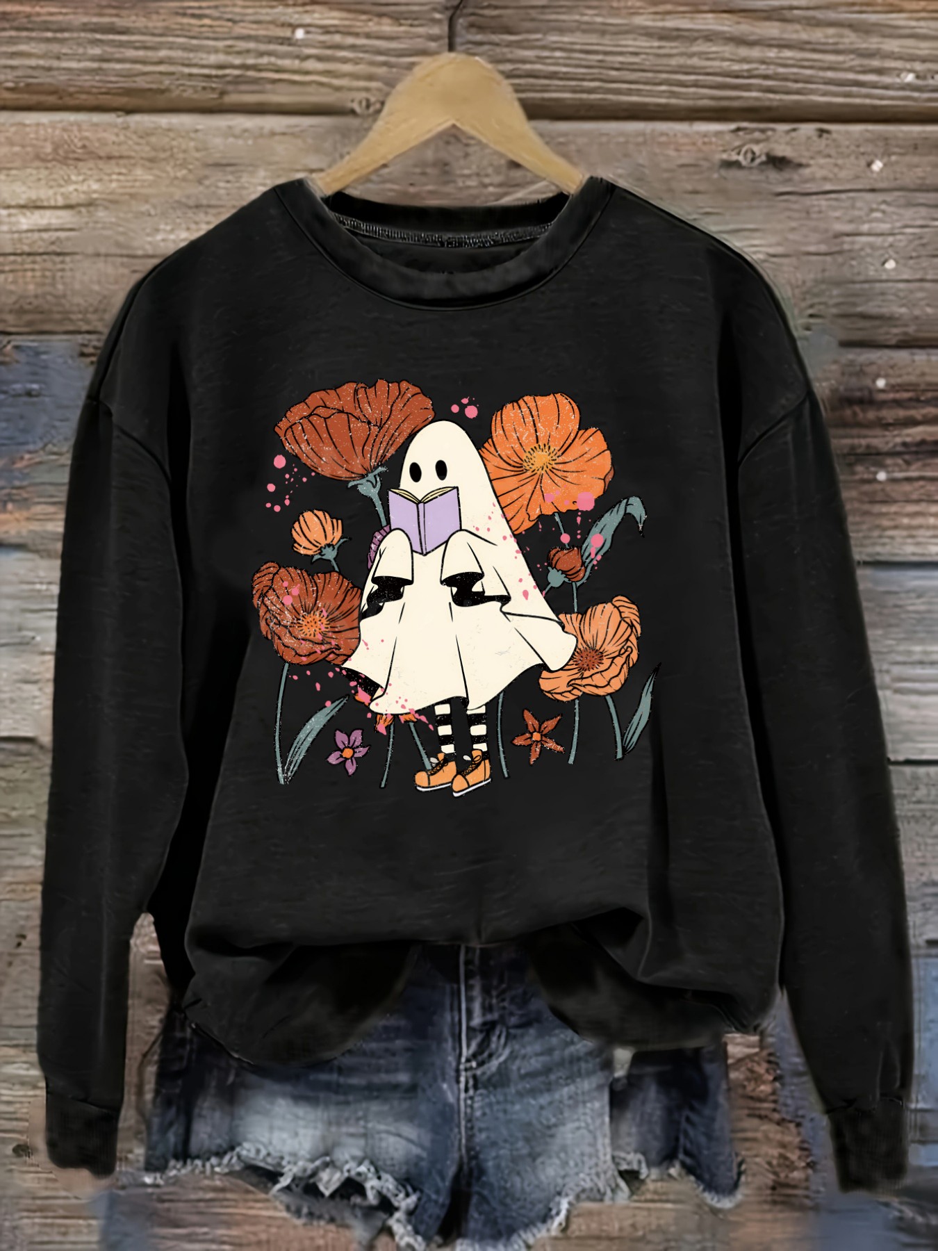 Women's Casual Long Sleeve Cre - Books ulasan dan harga