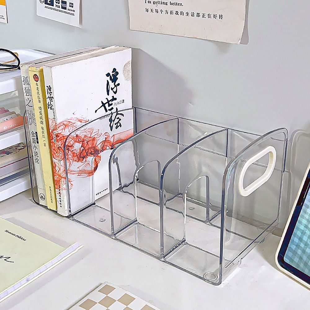 Portable Clear Acrylic Bookend - Clear Acrylic Book Stand Holder ulasan dan harga