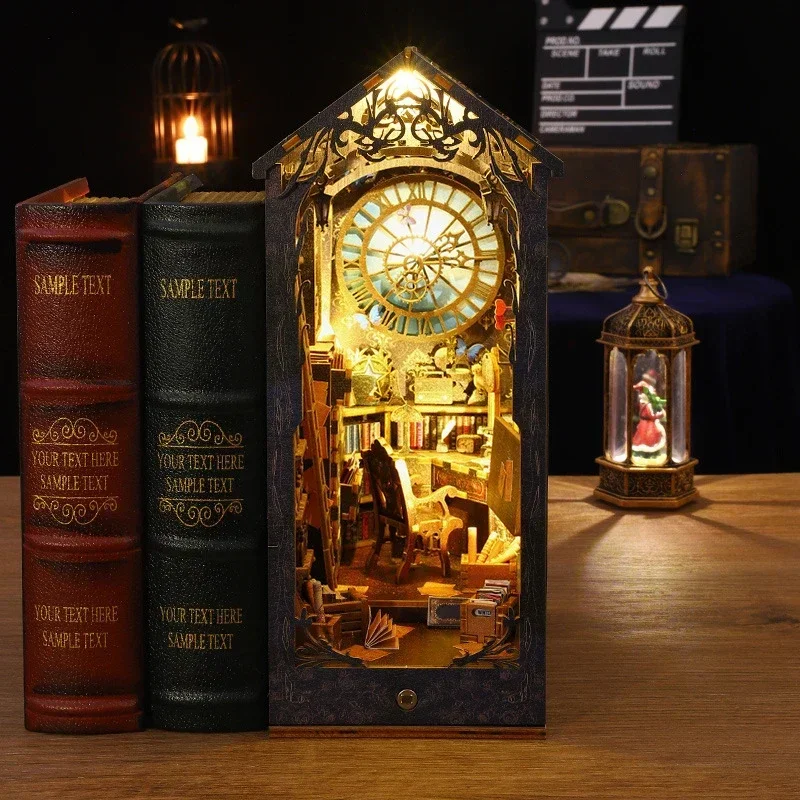 Retro DIY Wooden Book Nook She - Diy Wooden Book Nook Kit Shelf Insert ulasan dan harga