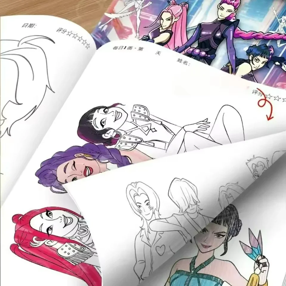 Anime Gilrs Lumi Mila Zoi Hunt - Adult Coloring Book Stress Relief ulasan dan harga